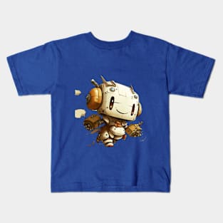 Adorable Robot Illustration Kids T-Shirt